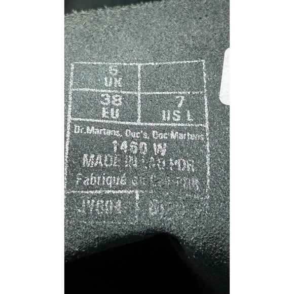 Dr Martens 1460 Bex Smooth Leather Lace Up Boots in Black Women's Size 7 - Picture 11 of 12